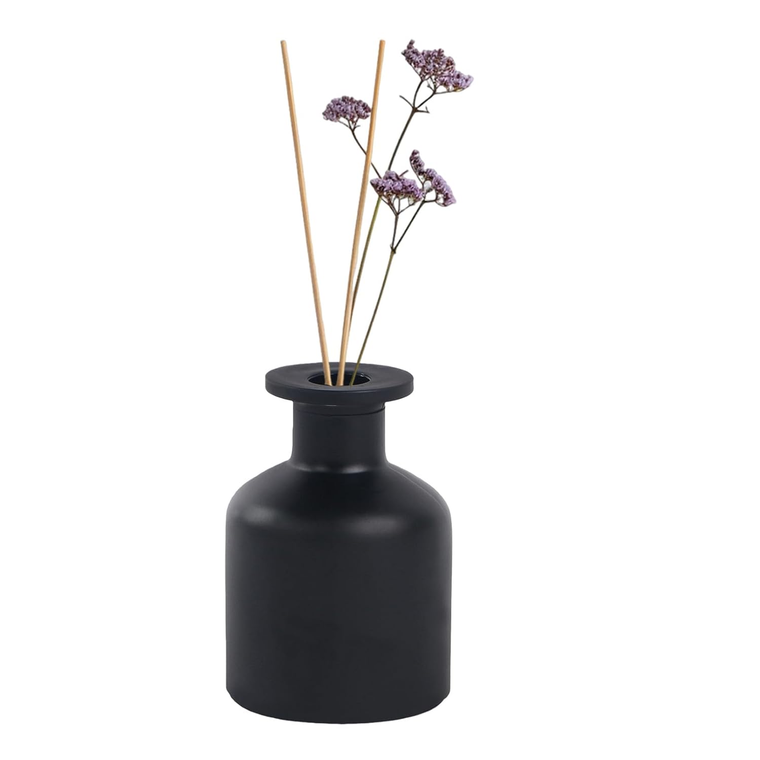 ingle 150ml/5oz Empty Glass Diffuser Bottle (Refillable) — Aromatherapy Storage Container & Accessory, Ideal for DIY Reed Diffuser Refills, Crafts, and Home Decor (Black)