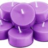 Scented Soy Wax Tealight Candles Bulk, Lavender Aromatherapy Candle for Stress Relief, Clear Cup Long Lasting, for for Relaxation, Spa and Bath|Pack of 12