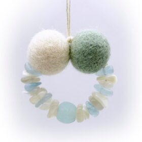 Felt Wool Ball, Natural Gemstones, Shells Diffuser, Essential Oil Diffuser, Car Air Freshener, hanging, Aromatherapy Closet Sachet, Clip Air Freshener For Vent And Interior Decor