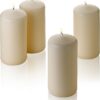 Light In The Dark French Vanilla Pillar Scented Candles 6" Tall X 3" Wide Set of 4