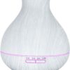 Aromatherapy Essential Oil Diffuser 550ml 12 Hours White Wood Grain Aroma Diffuser with Timer for Large Room, Home, Baby Bedroom, Waterless Auto Shut-Off, 7 Colors Lights Changing