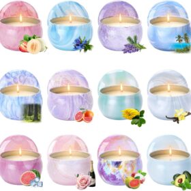 12 Pack Scented Candles Gifts Set for Women, 2.5 oz Soy Wax Aromatherapy Candles for Home Decoration, Long Lasting Tin Jar Candles, Best Gifts for Women Birthday, Valentine, Mother's Day, Christmas