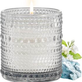 Glacier & Ocean Scented Candle - Scented Candle for Home, Candle Gifts for Women, Candles for Home Scented, Aromatherapy Candles, Luxury Glass Jar Candles - 7 oz Soy Candles