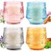 4 Pack Scented Candles for Home | Candle Set Gifts, Soy Candles for Home Scented, Candle Gifts for Women - Luxury Candles Set | Jasmine Lily,Lavender Eucalyptus,Sandalwood,Patchouli