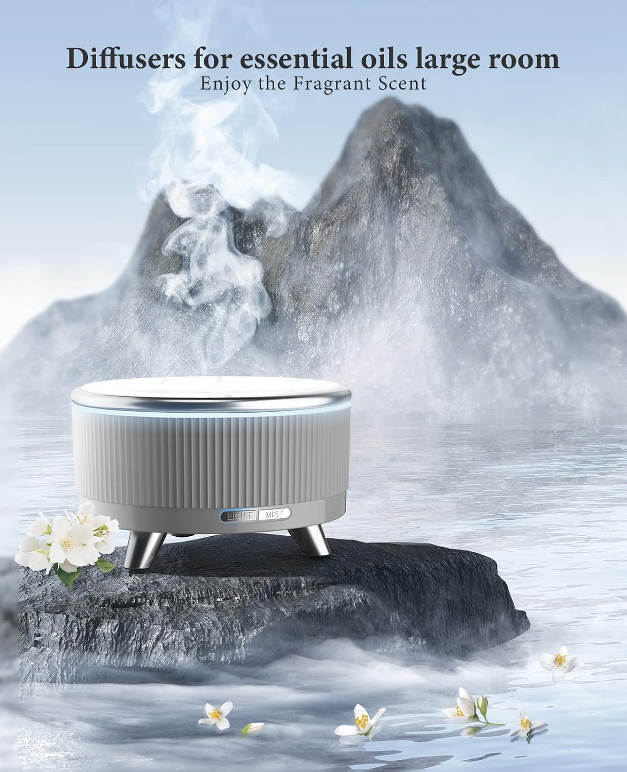 Diffusers for Essential Oils Large Room, 500ml Aromatherapy Diffuser,7 Colors Changed - Image 2