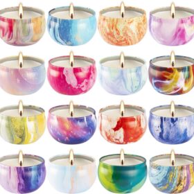 16 Pack Scented Candles Gift Set 2.5oz Strong Fragrance Candles Natural Soy Wax Candles Portable Travel Tin Jar Candles Gifts for Home Scented Decoration Birthday Valentine'sDay