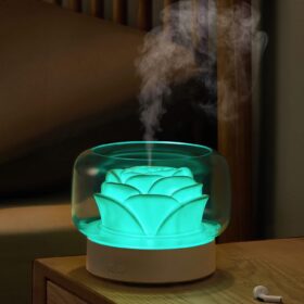 Diffusers for Essential Oils Large Room:  500ml Aromatherapy Diffuser for Home Bedroom - Big Capacity Running 24 Hours Waterless Auto Off with 7 Colors Lights - White