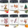 Christmas Candles Scented Candles for Home, 6 Pack Soy Candles Set, 21 oz Jar Candles, Perfect Christmas Gifts for Women/Coworker/Girlfriend/Friends
