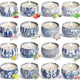 Scented Candles Gifts Set 16 Pack Soy Wax Travel Tin Jar Candles for Home 2.5 OZ Scented Candles for Mom for Christmas, Birthday, Thanksgiving, Mother's Day